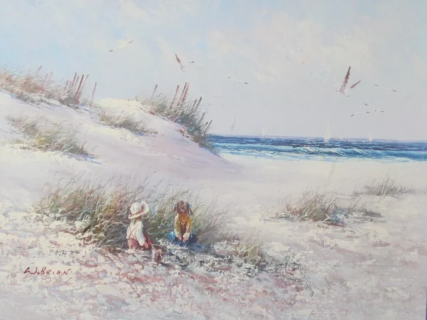 Original Oil of a Coastal Sand Dune - Image 2