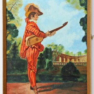 Gentleman playing Theorbo
