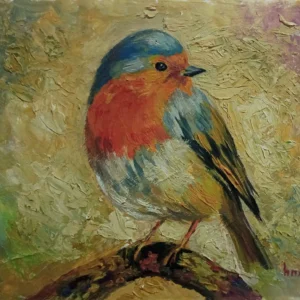 ROBIN OIL PAINTING